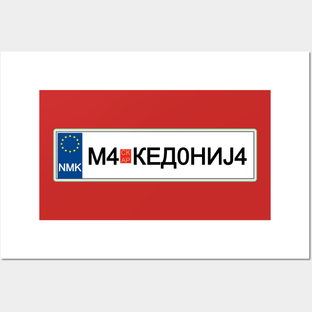 Macedonia car registration plate Wall Art by Travellers